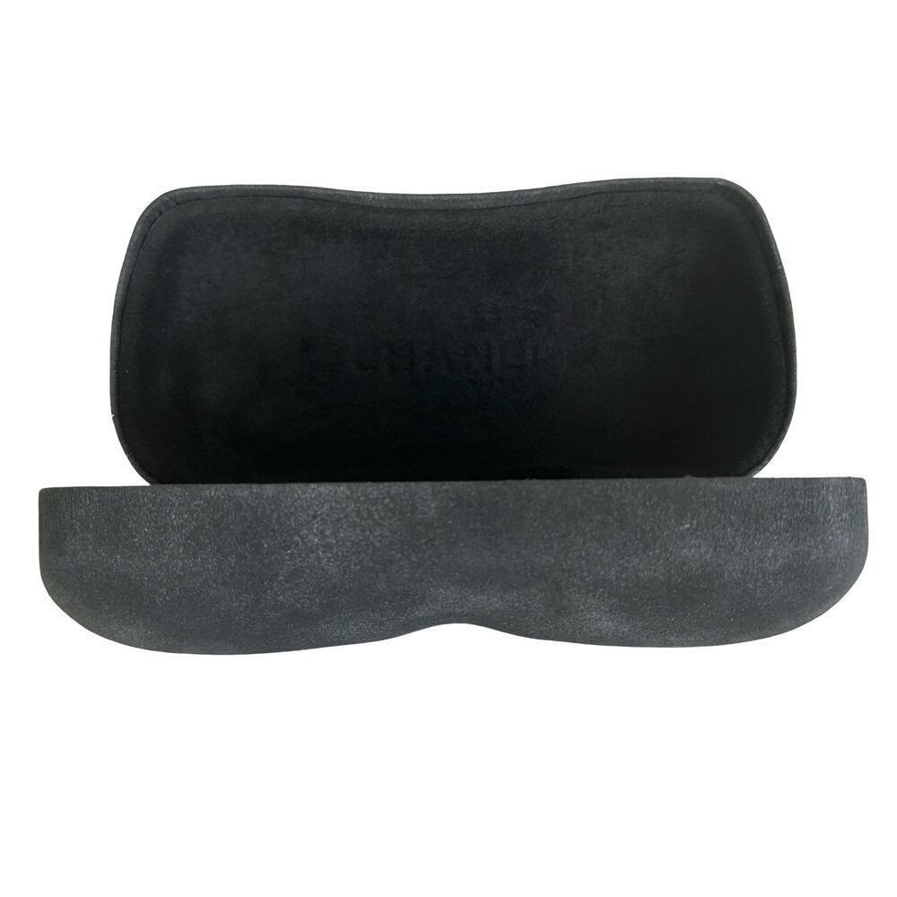 Chanel Sunglasses Eyeglasses Large Gray Suede Clamshell CC Logo CASE ONLY Rare - Picture 7 of 8